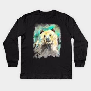 Bear in the forest Kids Long Sleeve T-Shirt